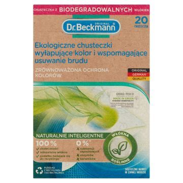 Dr. Beckmann Ekologiczne chusteczki wyłapujące kolor i wspomagające usuwanie brudu 20 sztuk