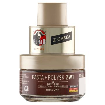 Bufalo 2w1 Pasta Do Butów Brązowa 40 ml