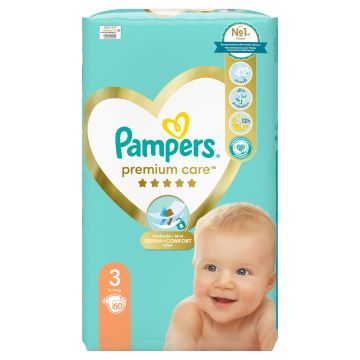 PAMPERS PAMPERS.PIELUCHY PR.CARE VP S3 6-10KG 60