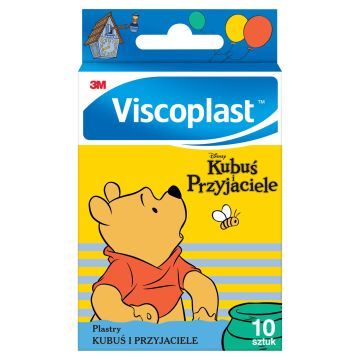 Viscoplast™ Plastry Kubuś i Przyjaciele, dekorowane plastry, 72 mm x 25 mm, pudełko/10 szt.