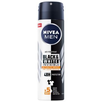Nivea Black&White Invisible Ultimate Impact Antyperspirant Spray 150 ml