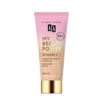 AA My Beauty Power rozświetlający podkład nr 02 Nude 30 ml