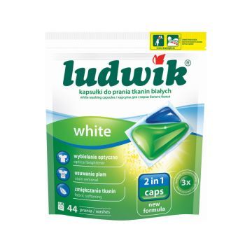 Ludwik 2 In 1 Kapsułki Do Prania White 44 szt