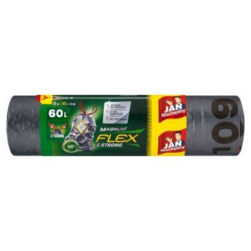 Jan Niezbędny Magnum Flex & Strong Worki z taśmą 60 l 10 sztuk