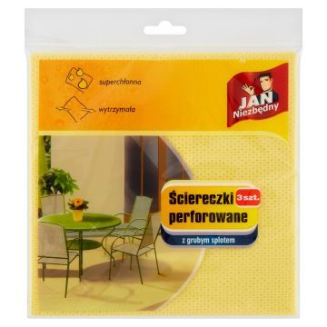Jan Niezbędny Ściereczki perforowane z grubym splotem 40 cm x 40 cm 3 sztuki