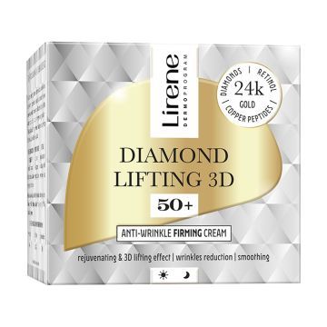 Lirene Diamentowy Lifitng 3D Przeciwzmarszczkowy krem ujędrniający 50+ 50 ml