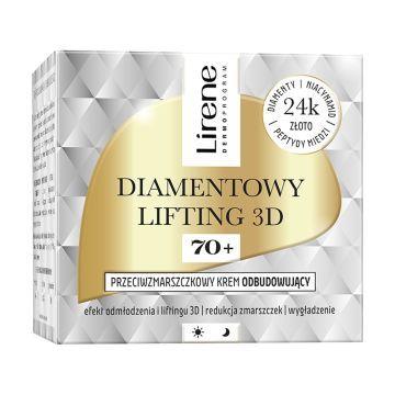 Lirene Diamentowy Lifting 3D Przeciwzmarszczkowy krem odbudowujący 70+ 50 ml
