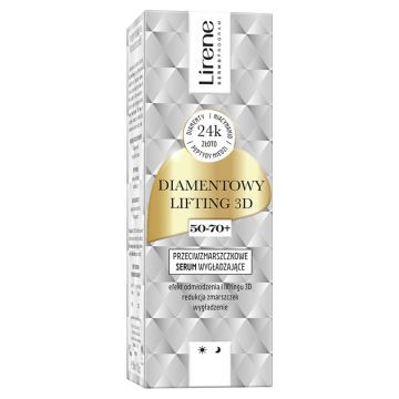 Lirene Diamentowy Lifting 3D Przeciwzmarszczkowe serum wygładzające 50-70+ 30 ml