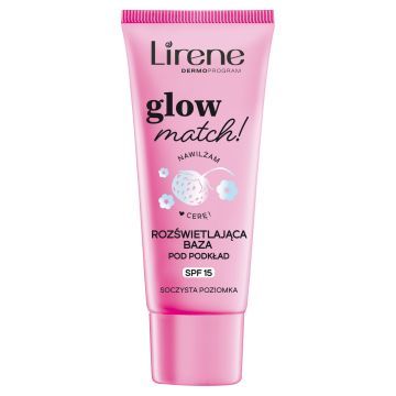 Lirene Glow Match! Rozświetlająca baza pod podkład SPF 15 30 ml
