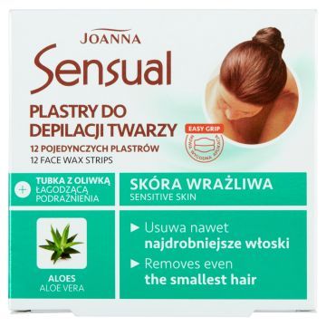 JOANNA Plastry Do Depilacji Twarzy Aloes 12 szt.