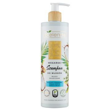 Bielenda 100% Pure Vegan Wegański szampon do włosów włosy zniszczone 400 g