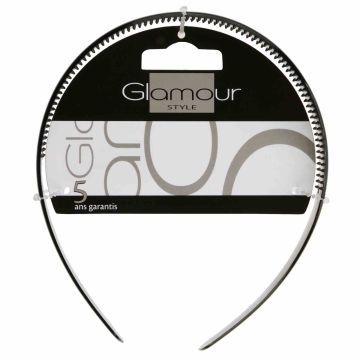 GLAMOUR Opaska Plastikowa Czarna 1 szt.