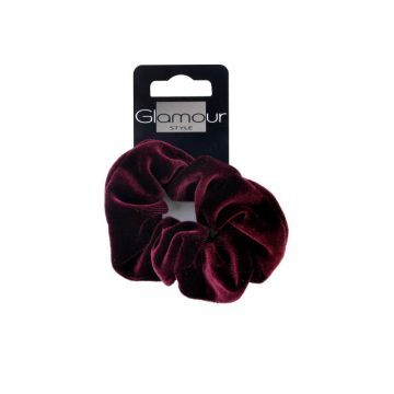 GLAMOUR Gumka Do Włosów Zawijka Aksamitna Bordowa 1 szt.