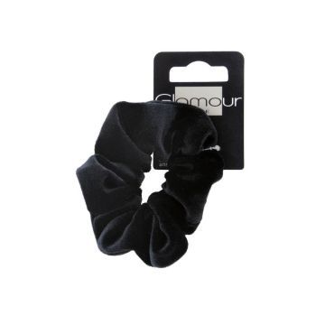 GLAMOUR Gumka Do Włosów Zawijka Aksamitna Czarna 1 szt.