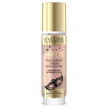 Variete Liquid Highlighter Płynny rozświetlacz do twarzy i ciała, 02 Rose Gold