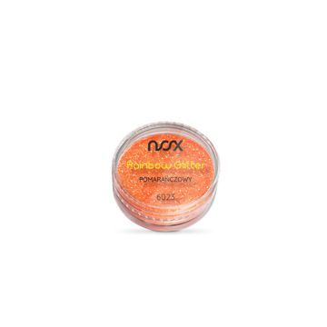 Nox Rainbow Glitter Brokat Do Paznokci Pomarańczowy 2 g
