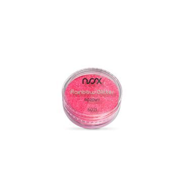 Nox Rainbow Glitter Brokat Do Paznokci Róz 2 g