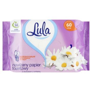 Lula Nawilżany papier toaletowy z ekstraktem rumianku 60 sztuk