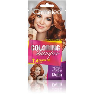 DELIA CAMELEO - Szampon koloryzujący 7.4 rudy, saszetka 40 ml
