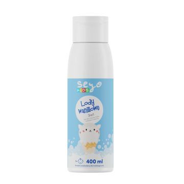 SEYO KIDS ŻEL DO MYCIA CIAŁA, WŁOSÓW I TWARZY, LODY WANILIOWE, 400 ML