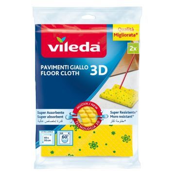 Vileda Ścierka Do Podłogi z Mikrofibry 3d Żółta 1 szt.