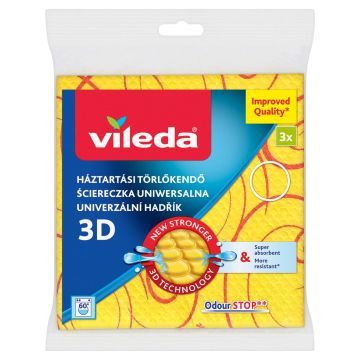 Vileda Ściereczka uniwersalna 3d Żółta 3 szt.