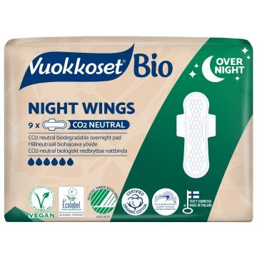 VUOKKOSET BIO PODPASKI NA NOC 9 szt.