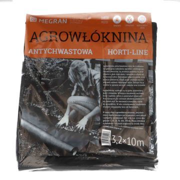 Megran Horti-line Agrowłoknina Czarna 3,2m x 10mb Antychwastowa 1 szt.