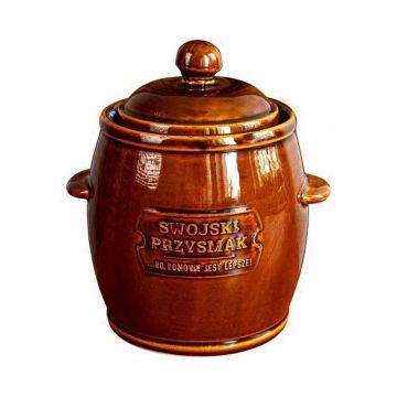 Browin Garnek Kamionkowy z Pokrywką Brąz 4,5 l 1 szt.