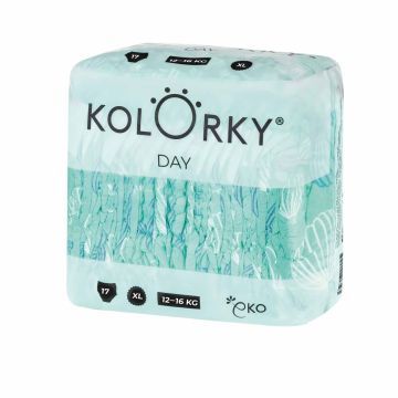 Kolorky Day Ekologiczna Pieluszka Jednorazowa Balony Xl 12-16 Kg 17 szt.