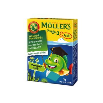 MÖLLER'S MOLLER'S OMEGA-3 RYBKI OWOCOWE 36SZT.