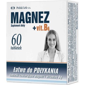 Polski Lek Magnez + Vit.b6 Suplement Diety Tabletki Do Połykania 60 szt.