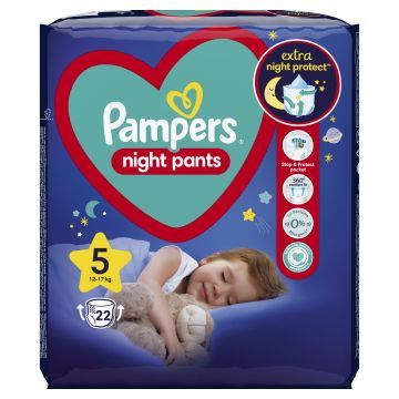 Pampers Night Pants Pieluchomajtki, rozmiar 5, 22 sztuk, 12kg-17kg