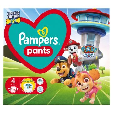 Pampers Pants Limited Edition Paw Patrol Pieluchomajtki rozmiar 4, 9-15 kg 72 szt.
