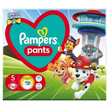 Pampers Pants Limited Edition Paw Patrol Pieluchomajtki rozmiar 5, 12-17 kg 66 szt.