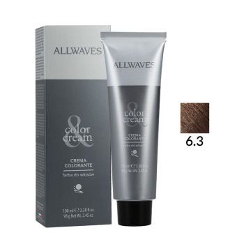 Allwaves Color Creme Farba Do Włosów 6.3 Ciemny Złocisty Blond 100 ml