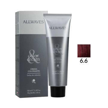 Allwaves Color Creme Farba Do Włosów 6.6 Purpurowa Czerwień 100 ml
