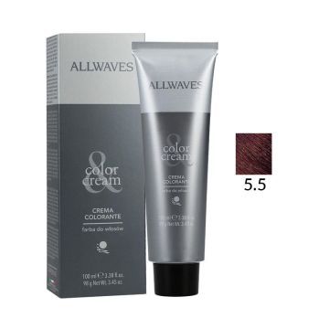 Allwaves Color Creme Farba Do Włosów 5.5 Mahoniowy Jasny Kasztan 100 ml