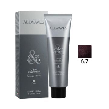 Allwaves Color Creme Farba Do Włosów 6.7 Śliwkowy 100 ml
