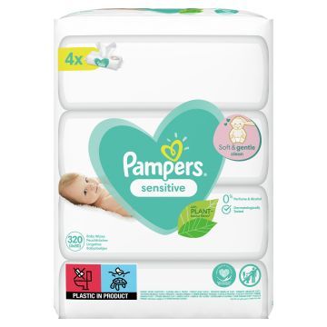 Pampers chusteczki pielęgnacyjne Sensitive 4x80 szt
