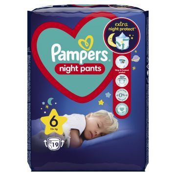 Pampers Night Pants Pieluchomajtki, rozmiar 6, 19 sztuk, 15kg+