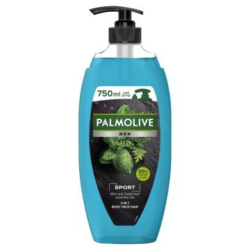 Palmolive MEN Sport orzeźwiający i delikatnie chłodzący żel pod prysznic dla mężczyzn 3w1, mięta i cedr 750ml