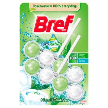 Bref WC ProNature Zawieszka do muszli mięta i eukaliptus 2 x 50 g
