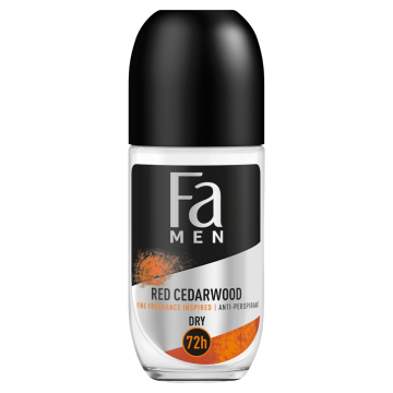 FA FA MEN  RED CEDARWOOD ROLL ON 50ML