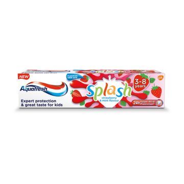 Aquafresh Kids Splash Pasta Do Zębów Truskawka i Mięta 50 ml