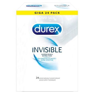 Durex Invisible Prezerwatywy Invisible 24 szt.