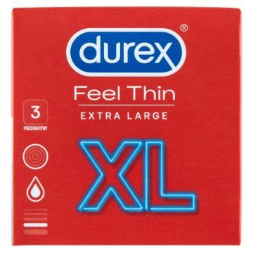 Durex Feel Thin Prezerwatywy Xl 3 szt.