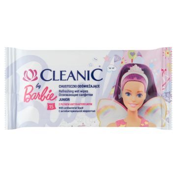 Cleanic Barbie Chusteczki Odświeżające 15 szt.