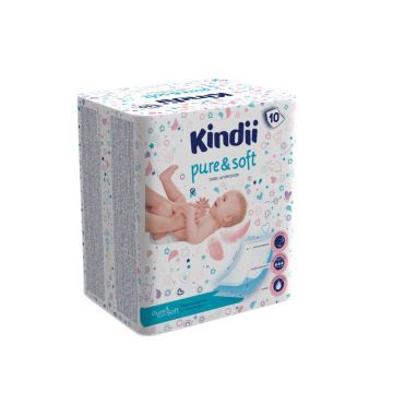 Kindii Pure & Soft Podkłady Dla Niemowląt 10 szt.