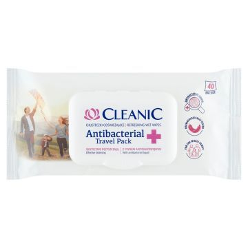 CLEANIC CLEANIC ANTIBACTERIAL CHUST.ODŚW. 40SZT